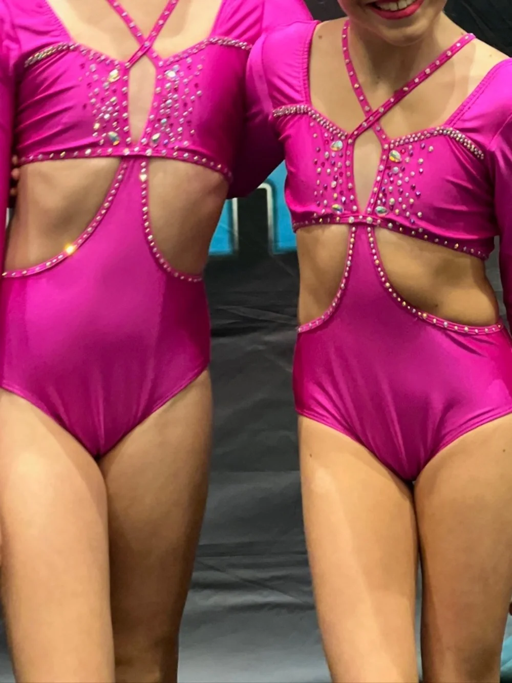 Pink cut-out one-piece costume. (ONE AVAILABLE